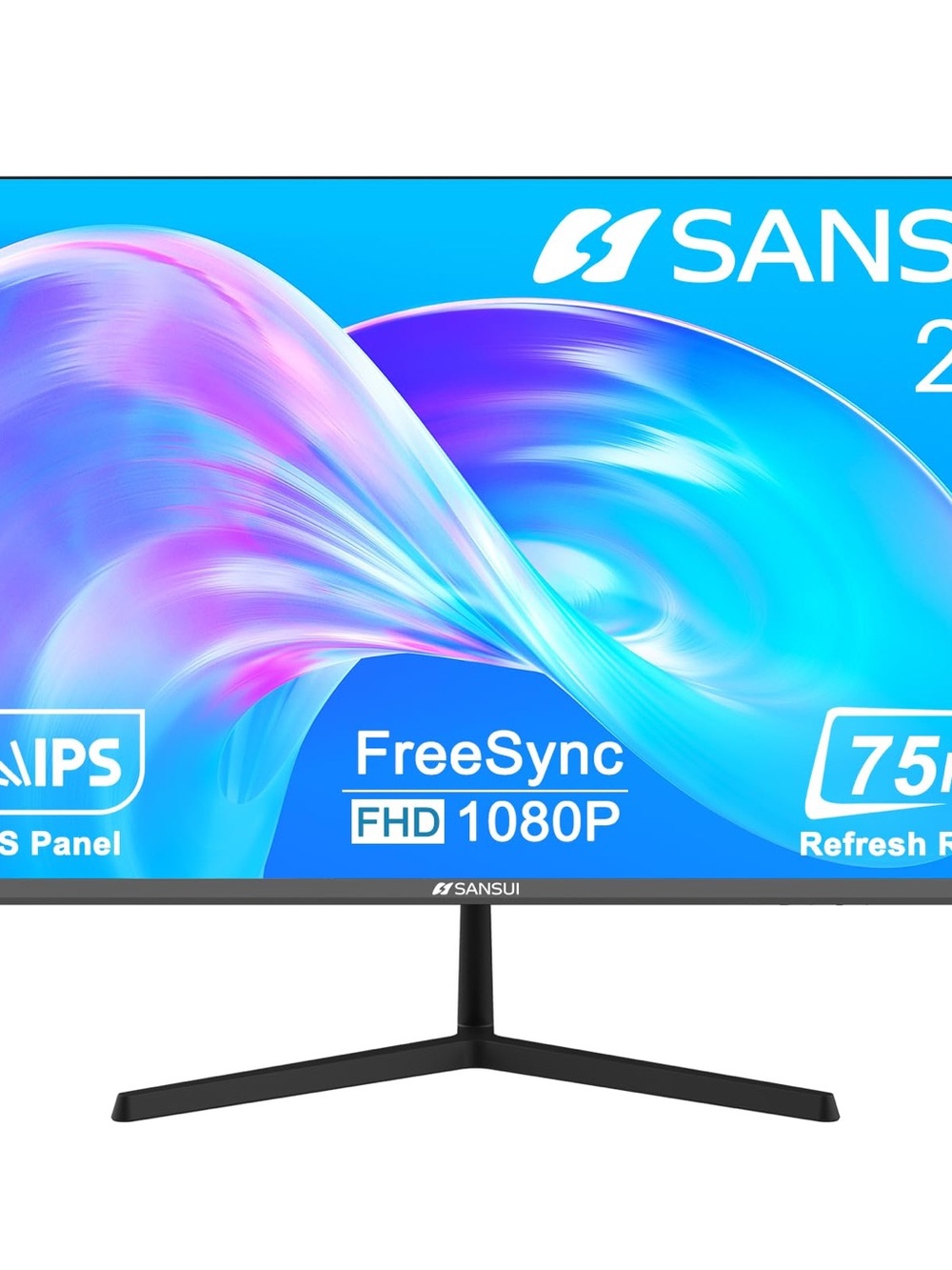 Sansui 24" FHD 1080P Monitor - Blue Gradient Display